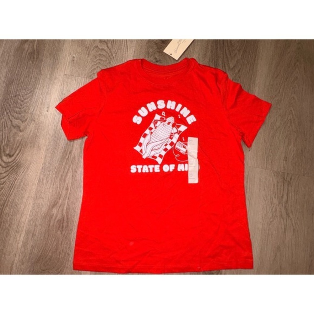 Universal Thread Red Sunshine State of Mind Corn Graphic Tee Shirt XS NWT